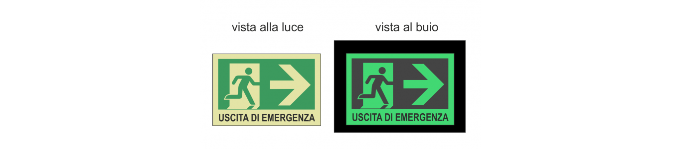 segnaletica adesiva luminescente